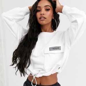 ASOS Sixth June Drawstring Cropped Sweater Trendy